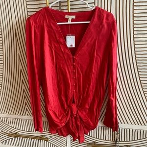 Urban Outfitter Silence & Noise Red Blouse